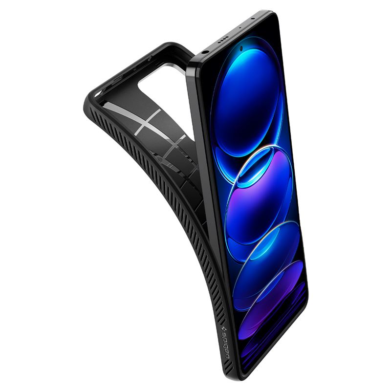 Husa Spigen Liquid Air pentru Xiaomi Redmi Note 12 Pro 5G/Poco X5 Pro 5G Negru Mat (Ingredi, ACS05788) by www.silkase.ro